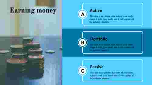 how to prepare ppt presentation-earning -money-3-blue